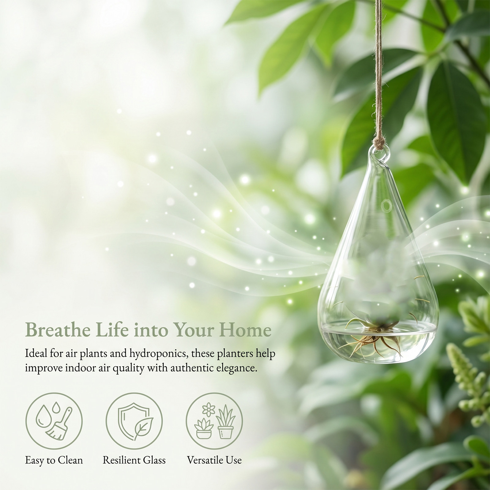 4Pcs Glass Hanging Planters Hy - đánh giá và giá Propagation Station Vase